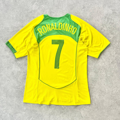 Brazil x Nike 2004/06 Ronaldinho football home shirt (L) - Known Source