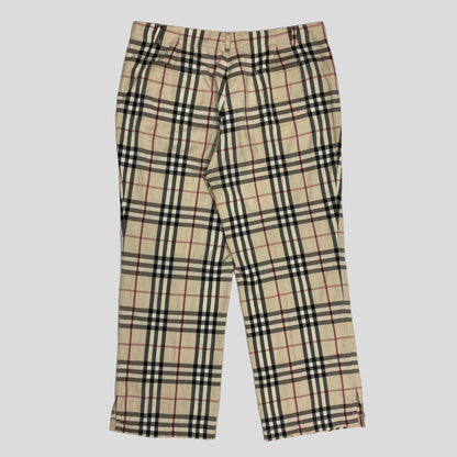 Burberry 00’s Nova Check 3/4 Capri Trousers - 10-12 - Known Source