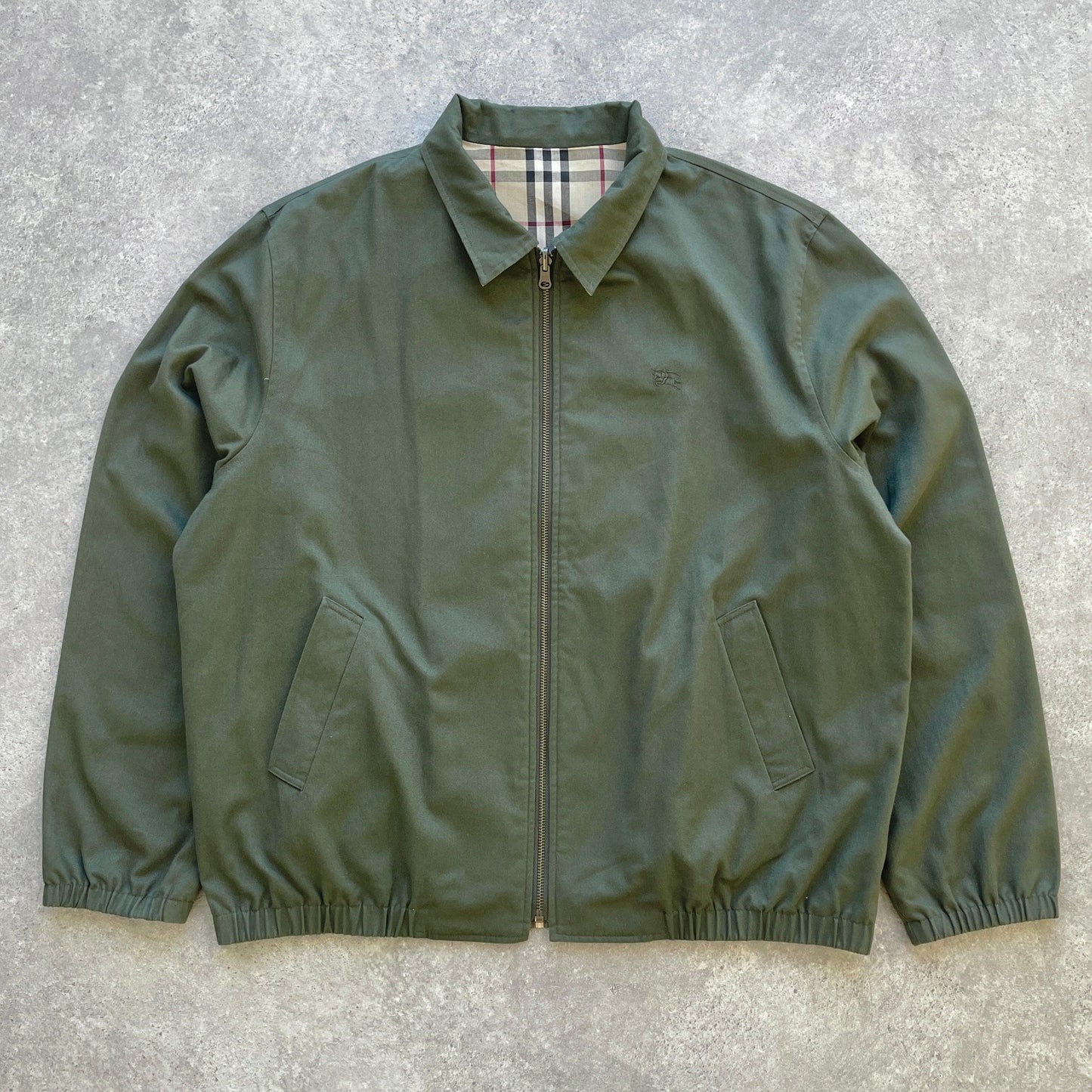 Burberry 2000s reversible nova check harrington jacket (L) - Known Source