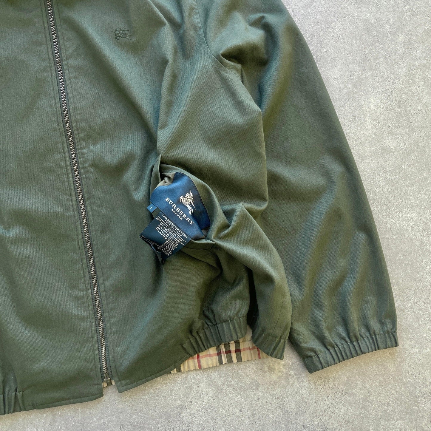 Burberry 2000s reversible nova check harrington jacket (L) - Known Source