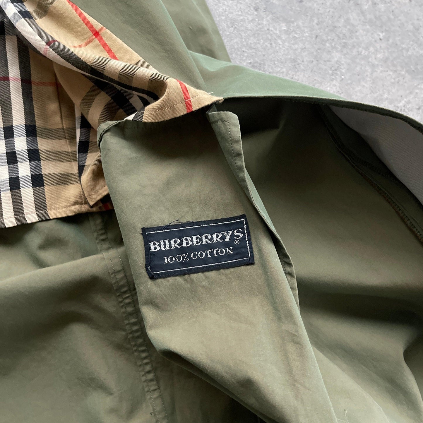 Burberry’s 1990s nova check iridescent trench jacket (S) - Known Source