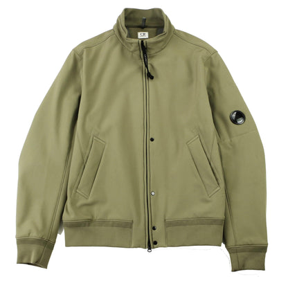 C. P. COMPANY OLIVE SOFTSHELL ARM LENS JACKET (L) (L) - Known Source