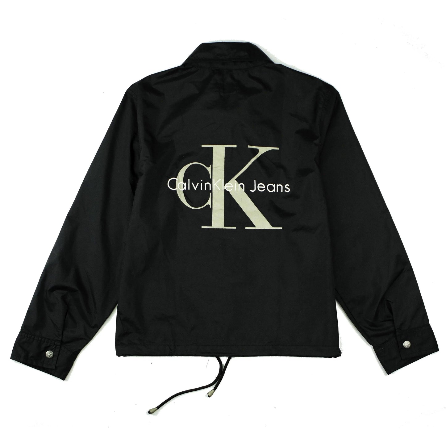 CALVIN KLEIN 90S BACK LOGO WINDBREAKER JACKET (S) - Known Source