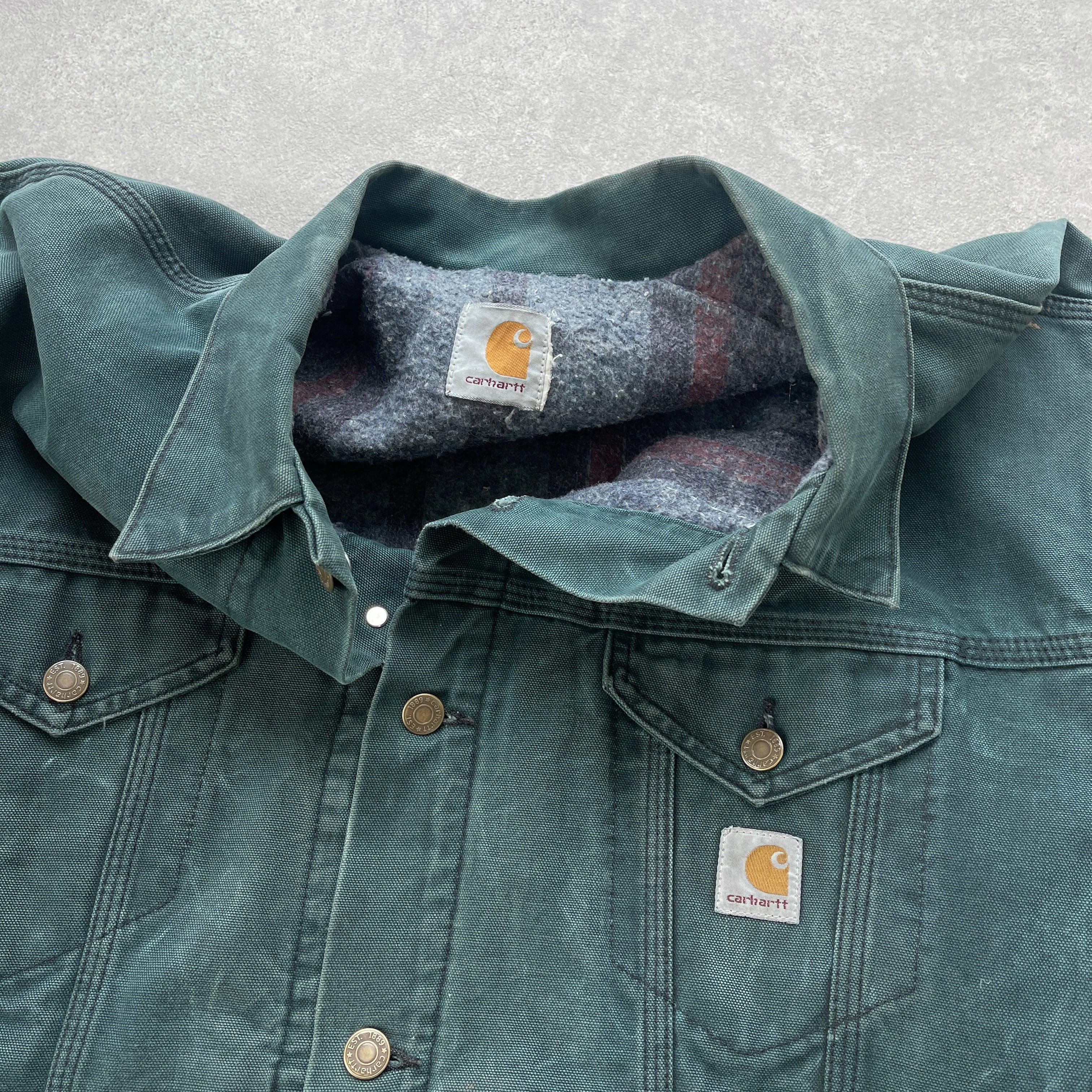 1990’s Carhartt Button Up Jacket sold Size XL