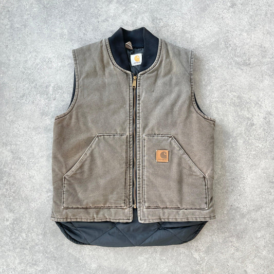 Carhartt 2000s heavyweight quilted vest jacket (M) - Known Source