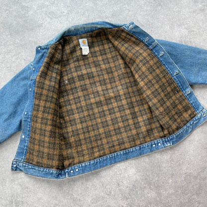 Carhartt 2002 heavyweight blanket lined denim Chore jacket (M) - Known Source