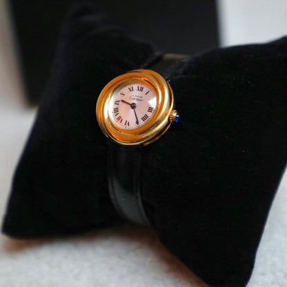 CARTIER Gold plated Must Trinity 2735 SV925 Vermeil Watch 1990s - Known Source