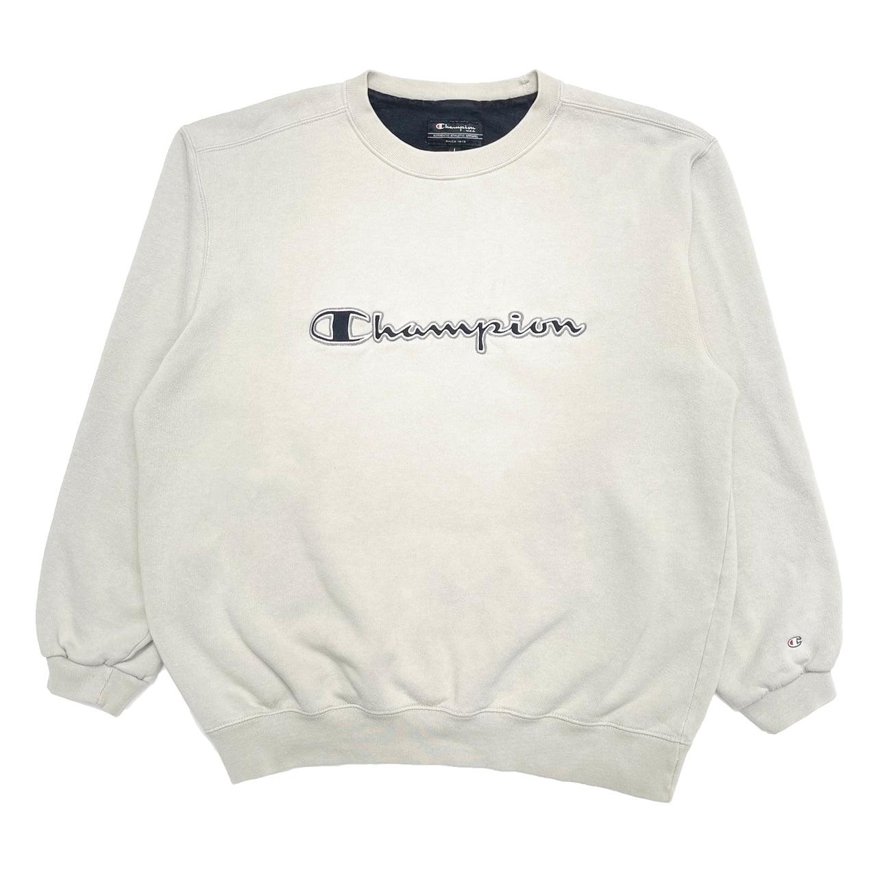 Champion 00s embroidered spellout sweatshirt (L) - Known Source