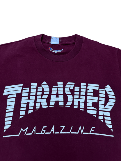 Champion × THRASHER burgundy T-shirt - Known Source