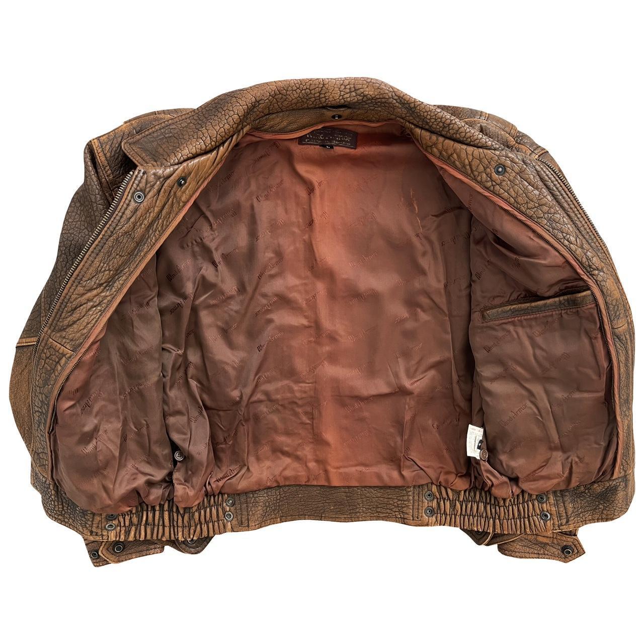 Choppers Painted Leather Bomber Flight Jacket - Known Source