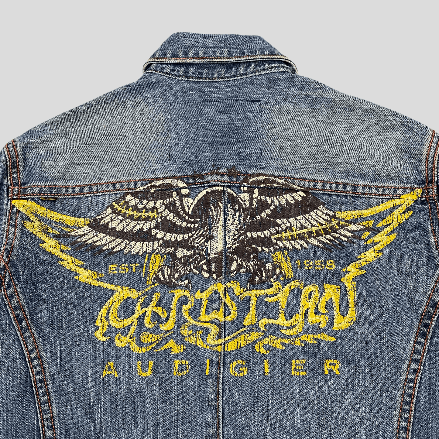 Christian Audigier Painted Eagle Denim Jacket - S - Known Source