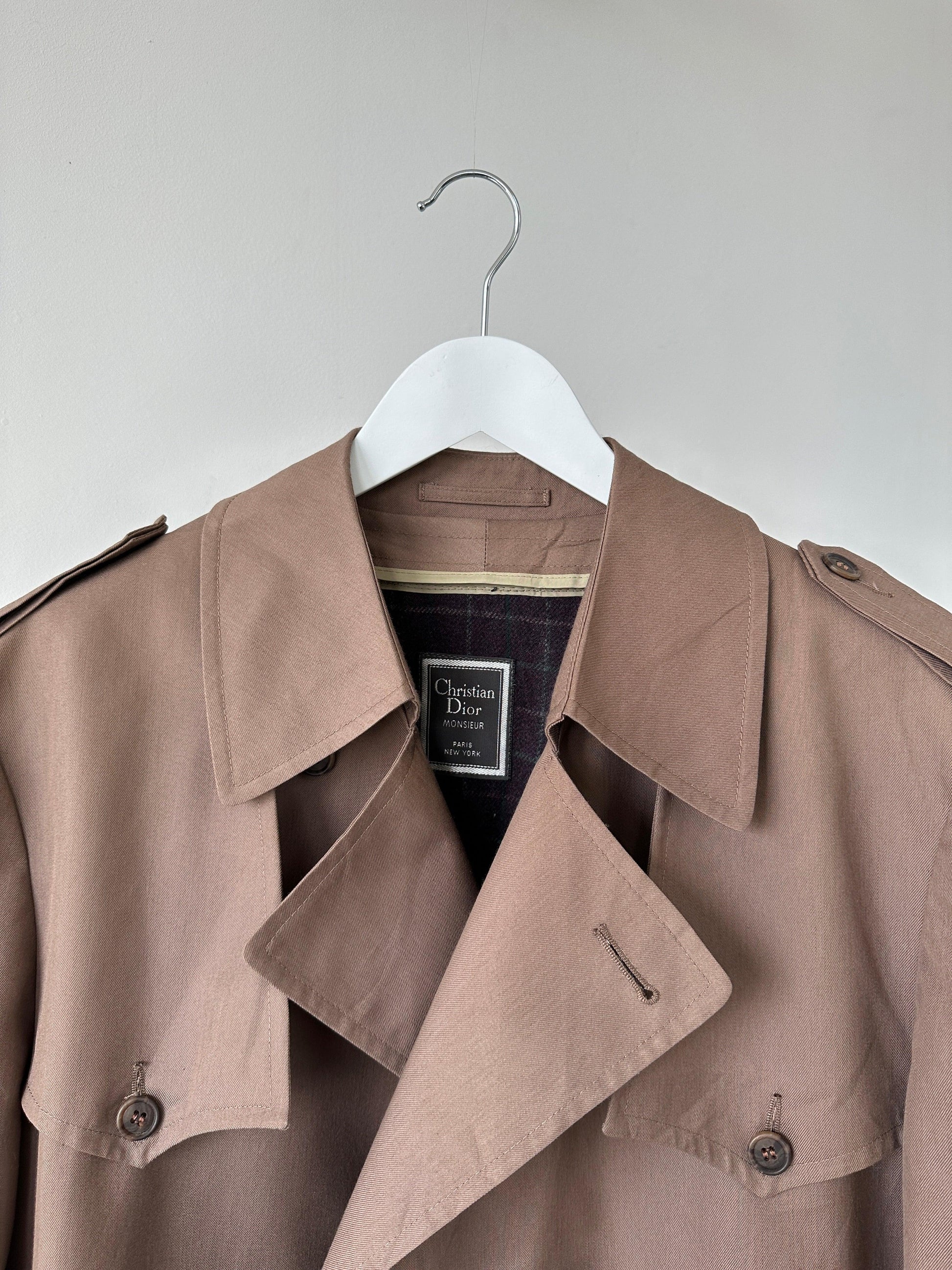 Christian Dior Monsieur Belted Cotton Trench Coat - L/XL - Known Source