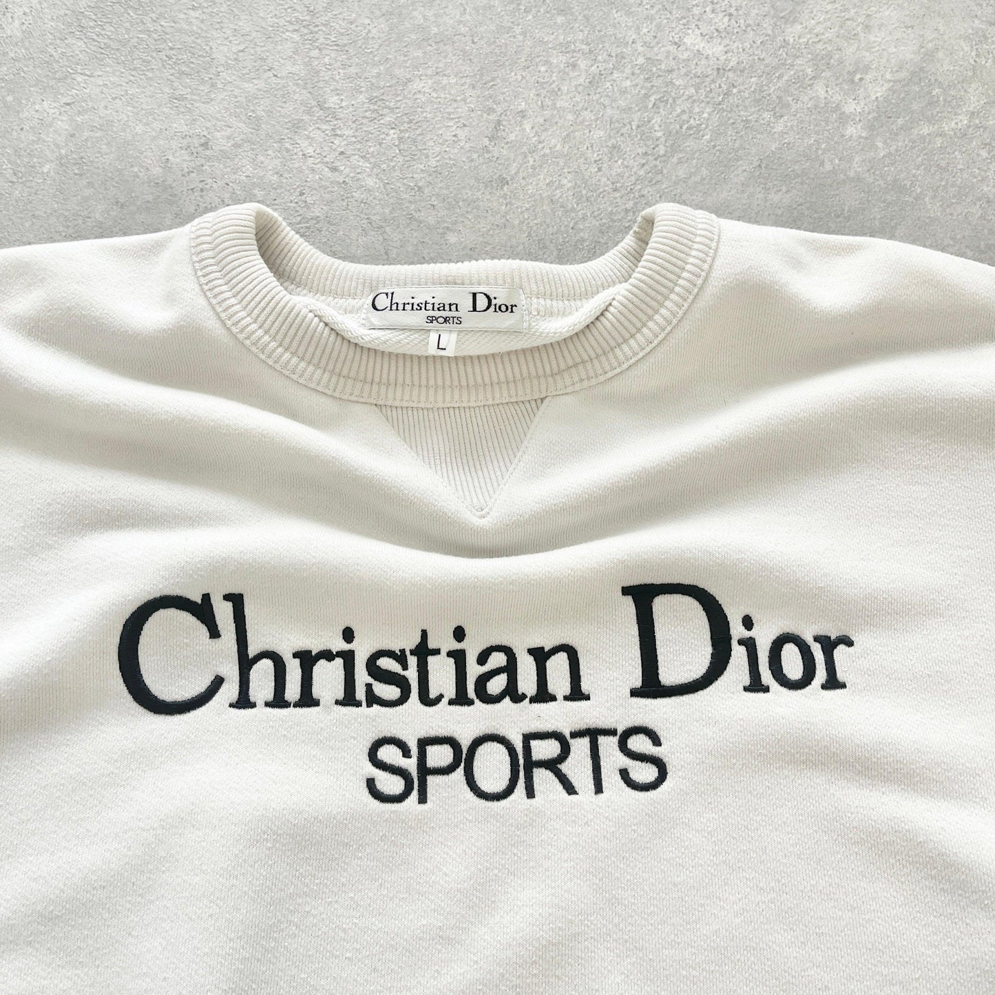 Christian Dior Sports 1990s heavyweight embroidered sweatshirt (M) - Known Source