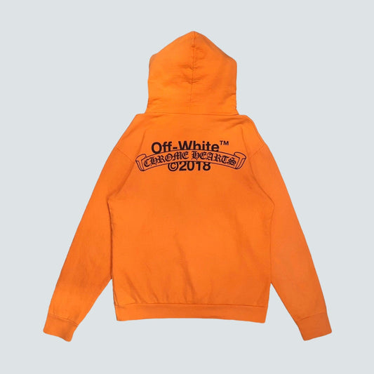 Chrome heats off white orange hoodie (M) - Known Source