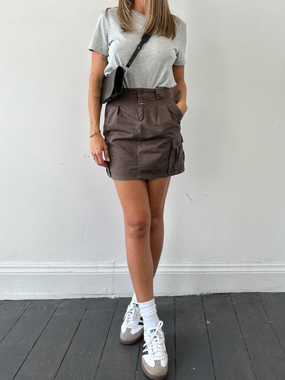 Closed Cargo Pure Cotton Mini Skirt - W30 - Known Source