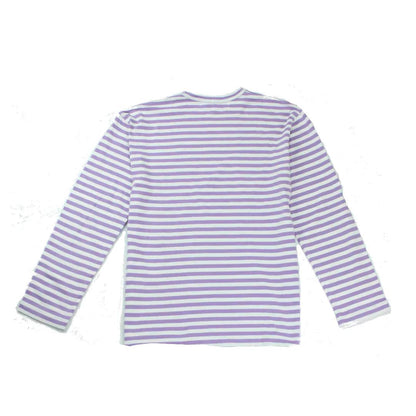 Comme des Garcons Play Little Red Heart Long Sleeve Stripe Tee (XL) (L) (L) - Known Source