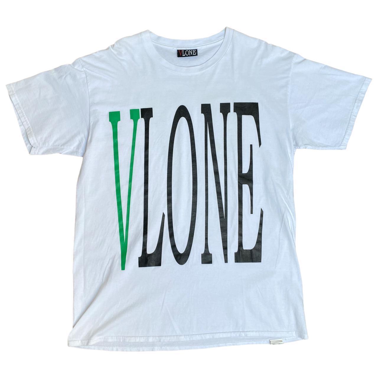 Black and green vlone shirt best sale