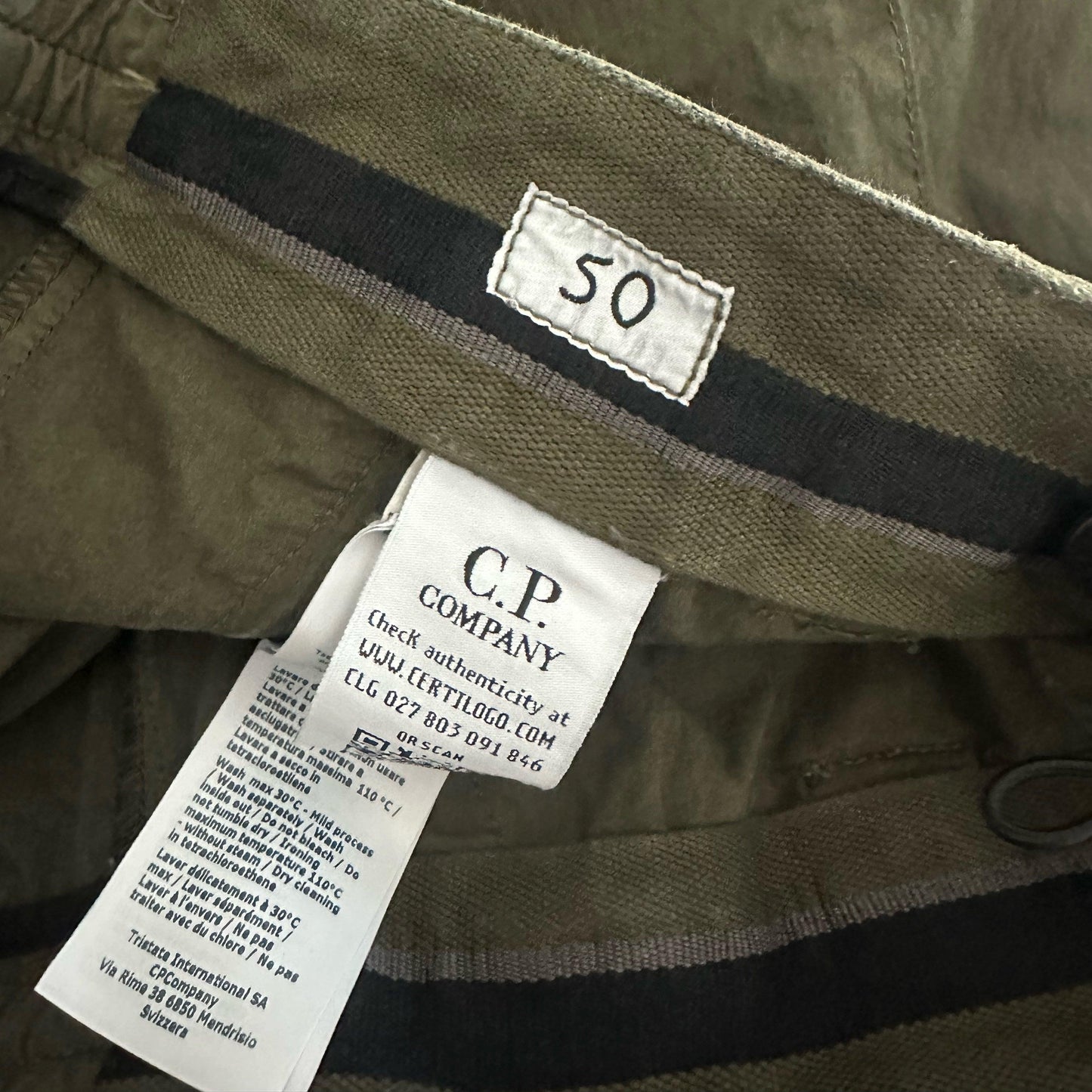 CP Company Baggy Cargo Trousers with Embroidered Logo - Known Source