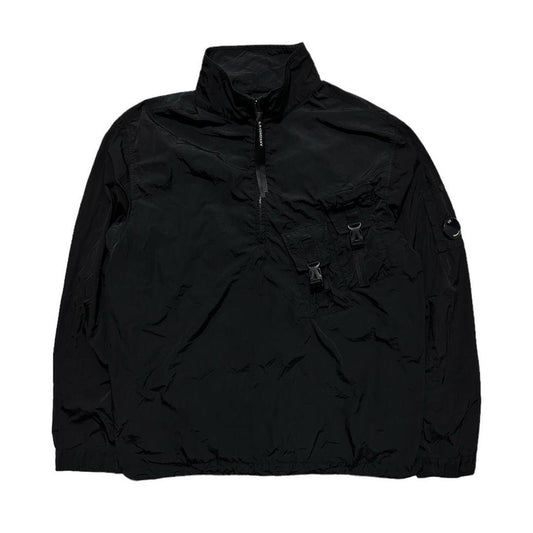 CP Company Black Nylon Zip Down Pullover - Known Source