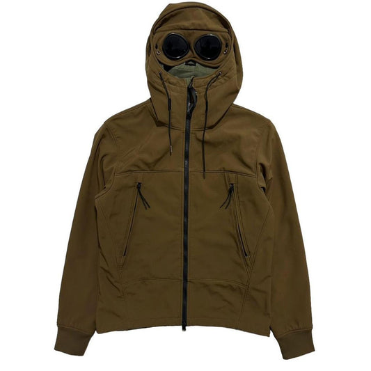 CP Company Brown Soft Shell Goggle Jacket - Known Source