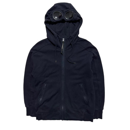 CP Company Dark Navy Zip Up Goggle Hoodie - Known Source