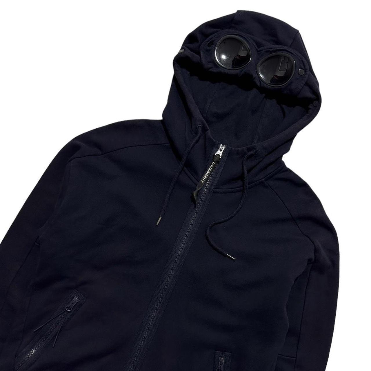 CP Company Dark Navy Zip Up Goggle Hoodie - Known Source