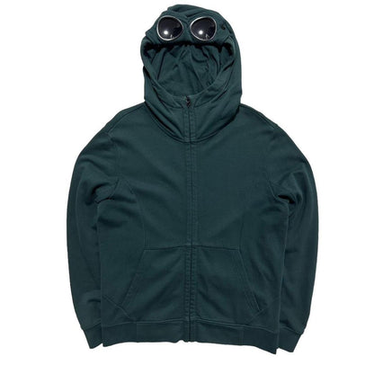 CP Company Teal Full Zip Goggle Hoodie - Known Source