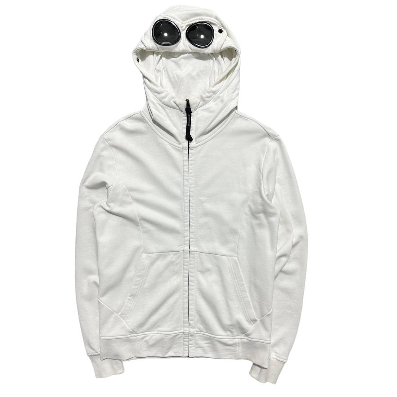 CP Company White Goggle Hoodie - Known Source