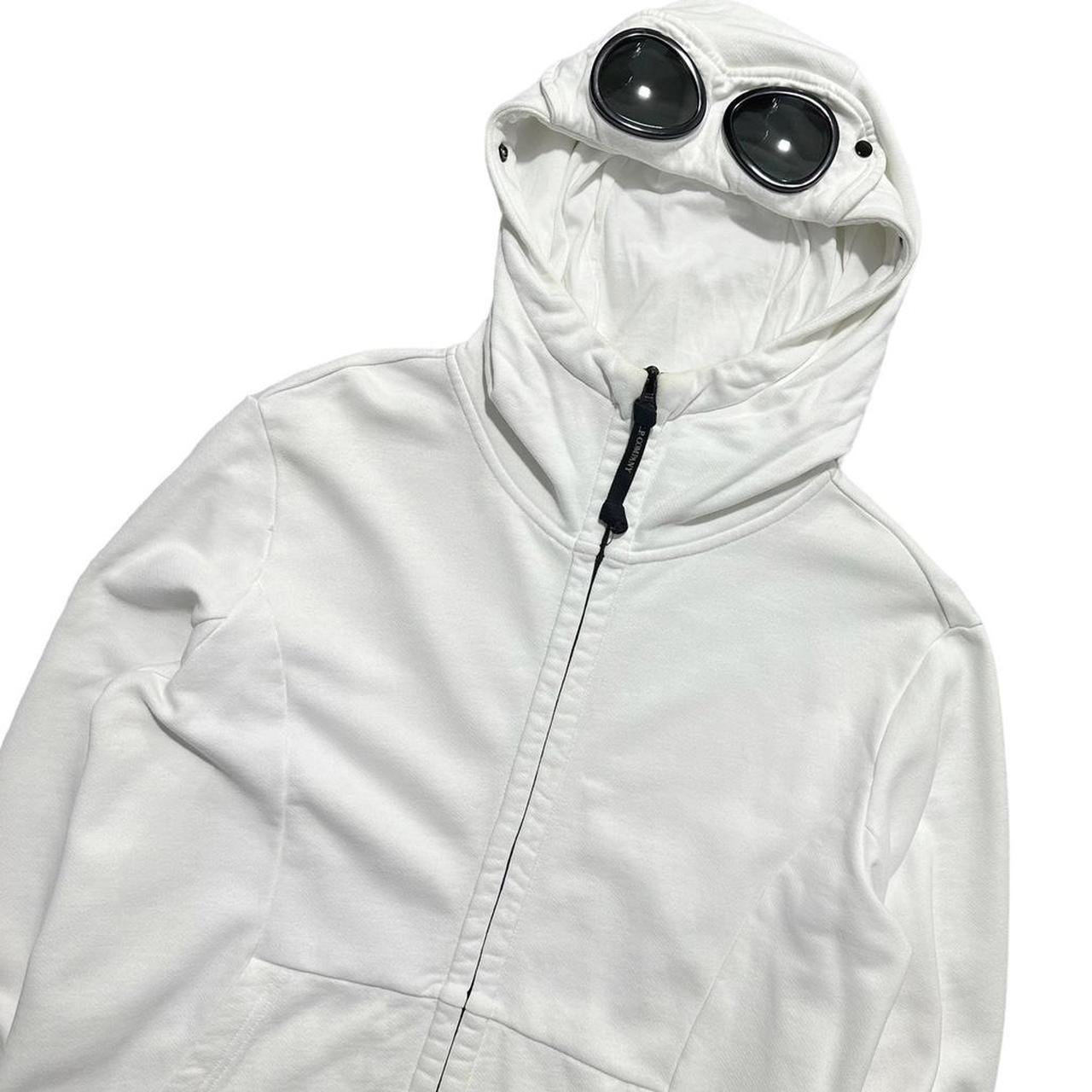 CP Company White Goggle Hoodie - Known Source