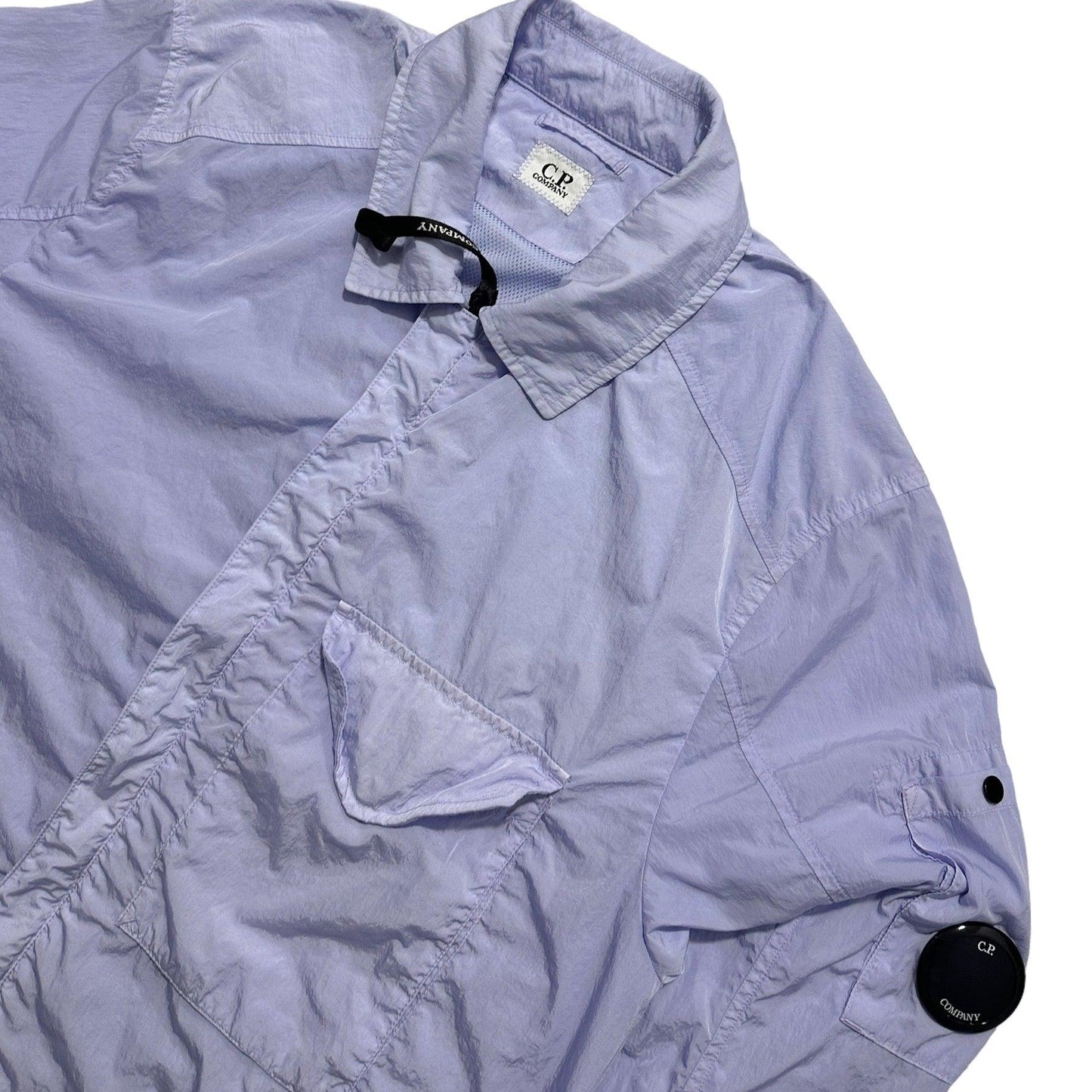 CP Company Zip Up Chrome Nylon Overshirt with Micro Lens - Known Source