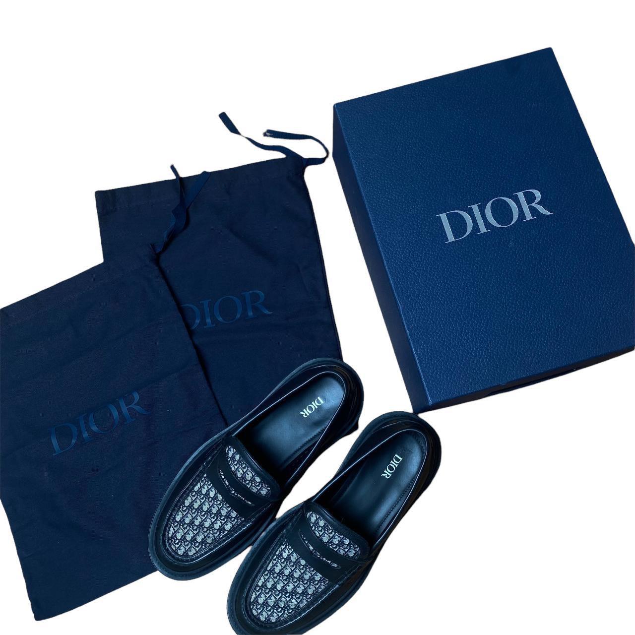 Dior 20AW Oblique Jacquard & Smooth Calfskin Loafers Shoes - Known Source