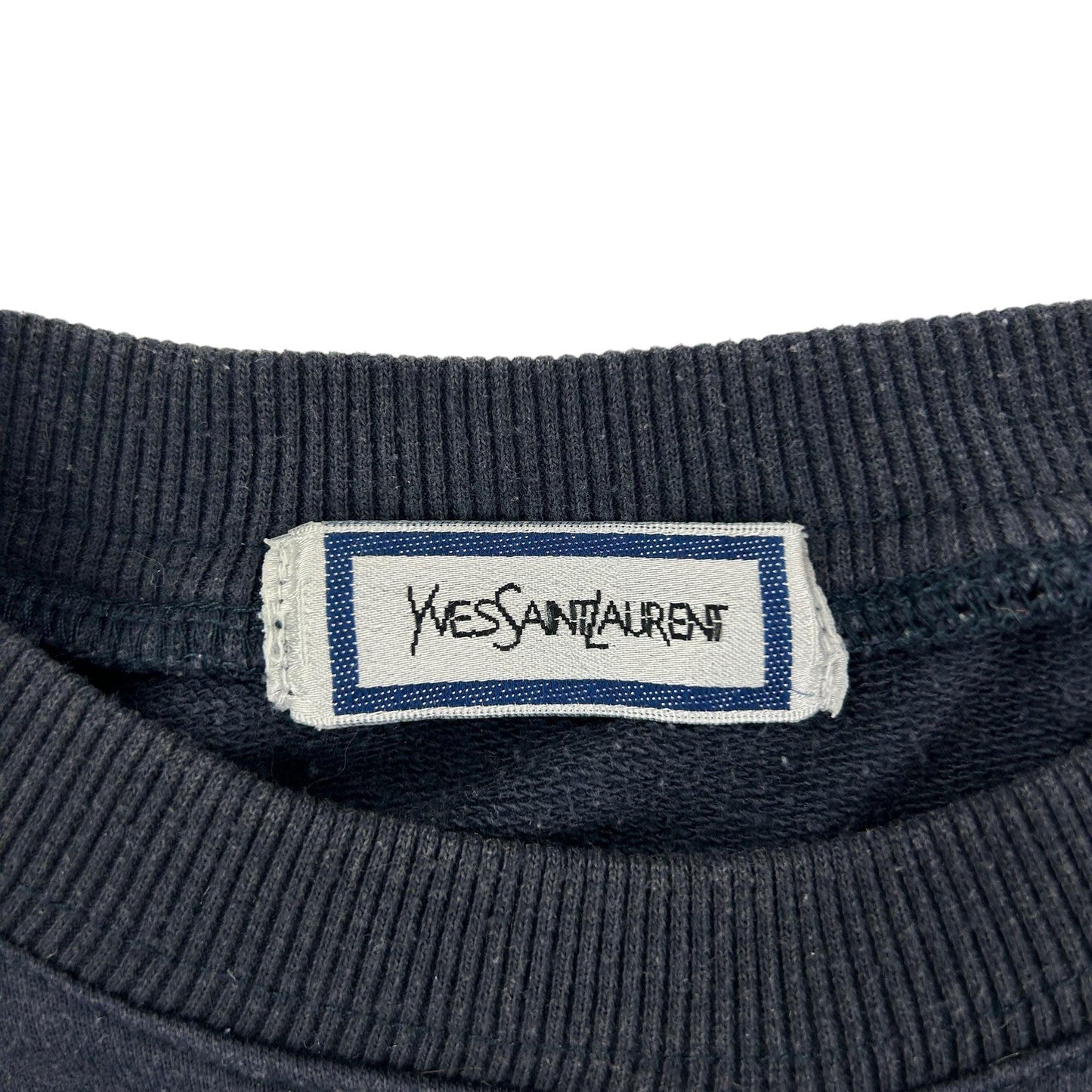 Vintage Yves Saint Laurent Embroidered Logo Sweatshirt Size XS - Known Source
