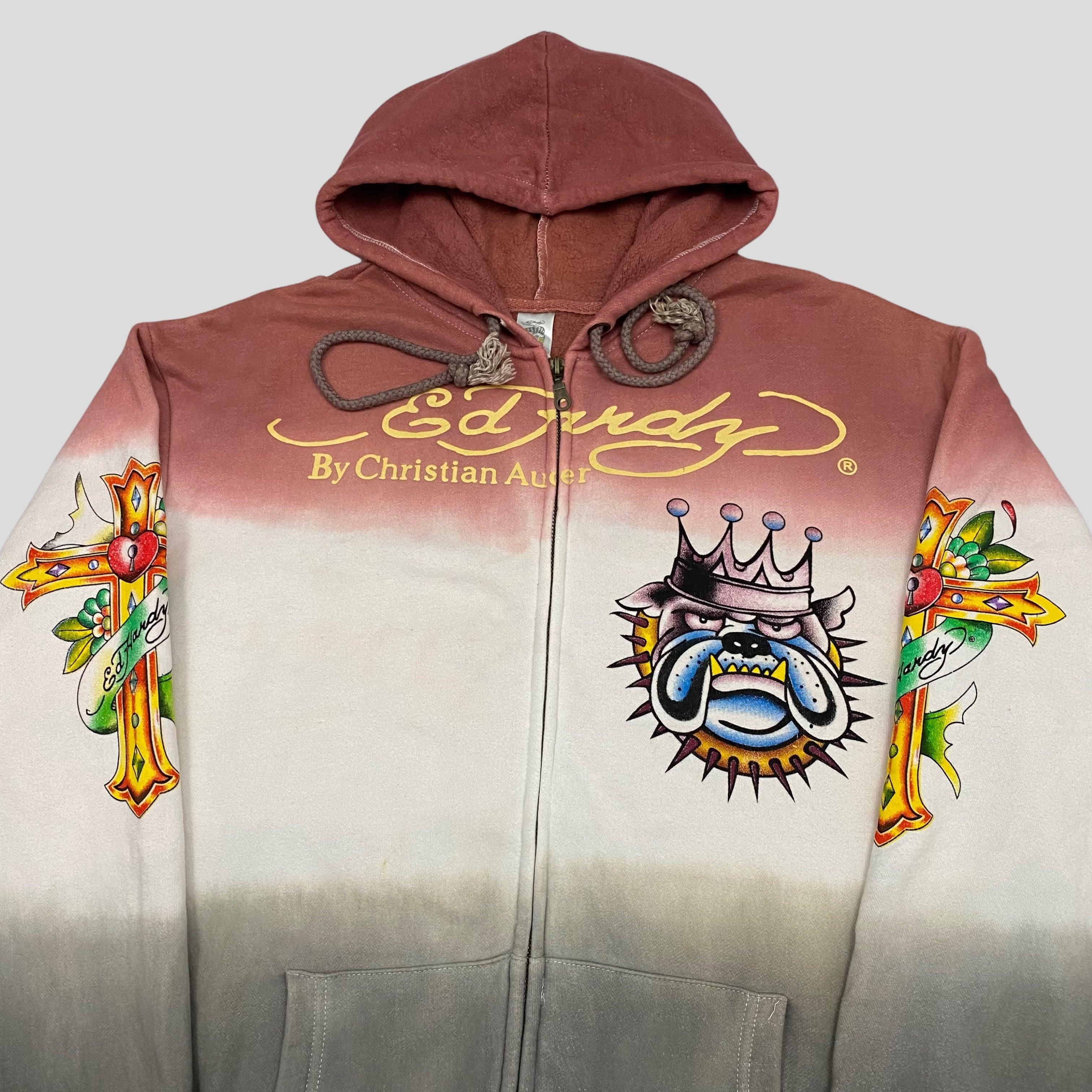 Christian Audigier Ed online hardy mens all over print full zip hoodie