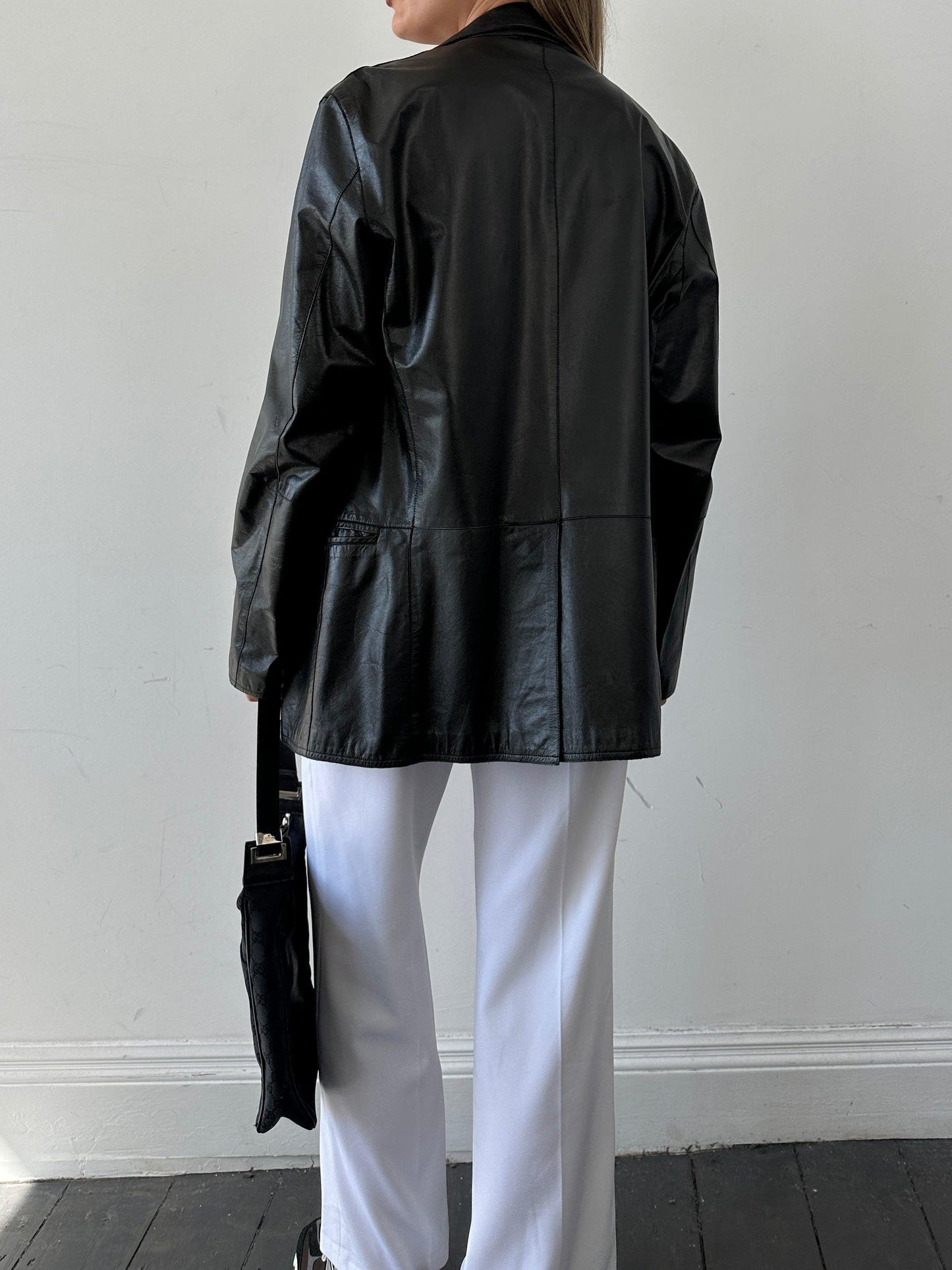 Emporio Armani Leather Blazer Jacket - S - Known Source