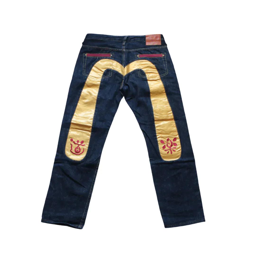 EVISU BACK GOLD DIACOCK DENIM JEAN - Known Source