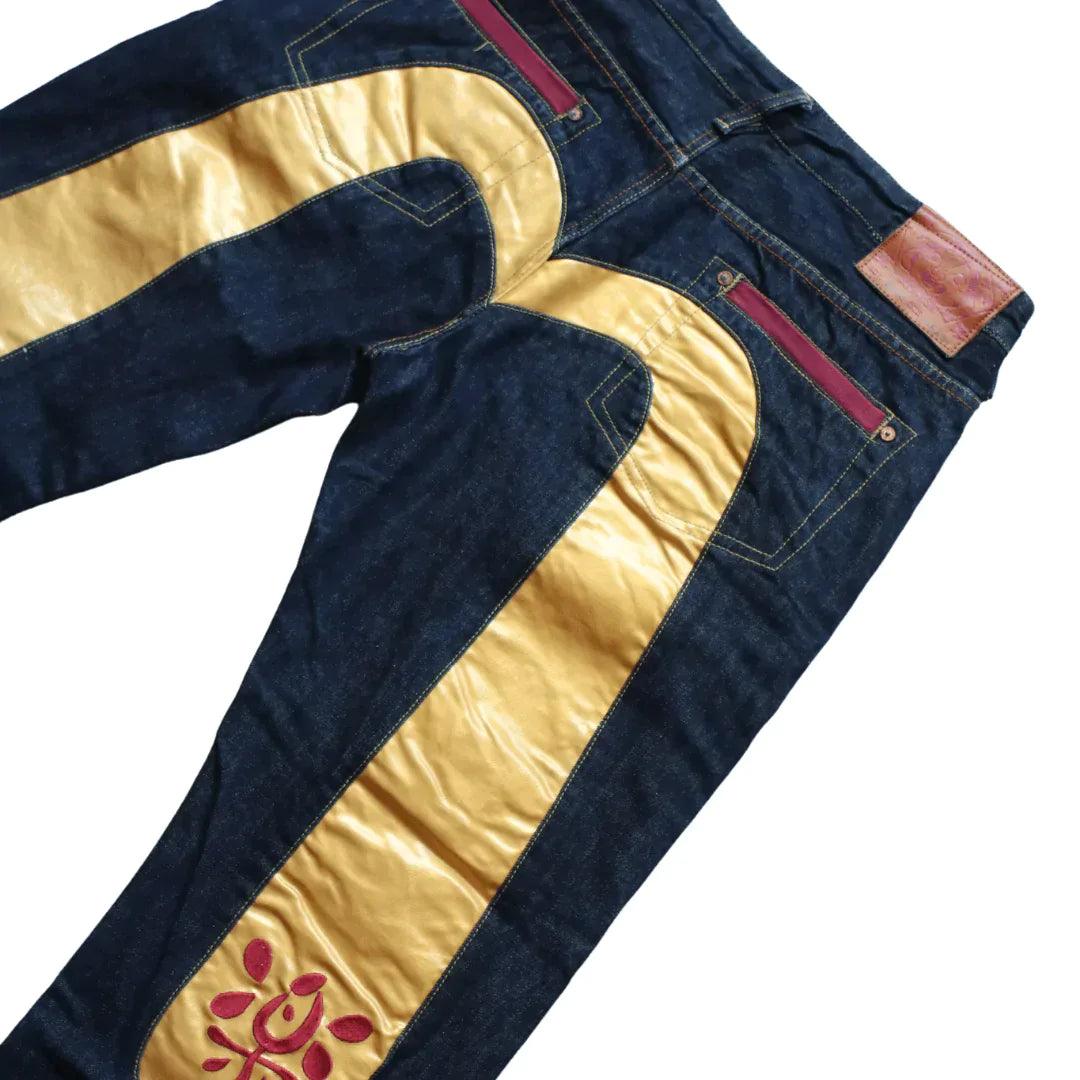 EVISU BACK GOLD DIACOCK DENIM JEAN - Known Source