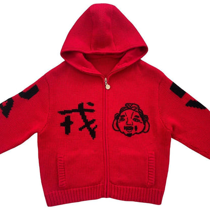 Evisu Cowichan Knitted Hoodie - Known Source