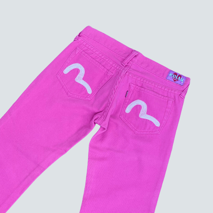 EVISU Jeans donna Pink straight pants (28) - Known Source