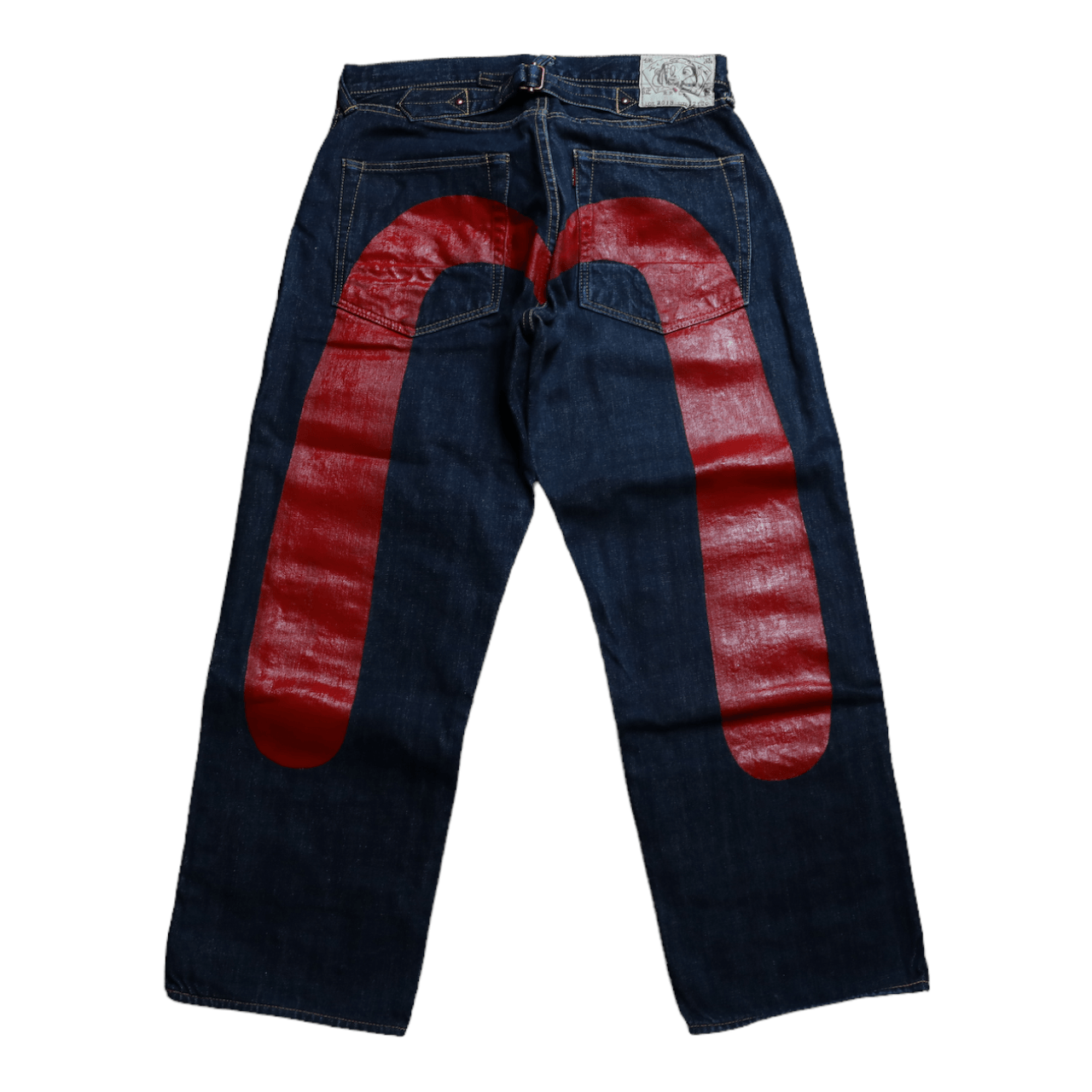 Evisu Red front and back Dicock Jeans - Known Source