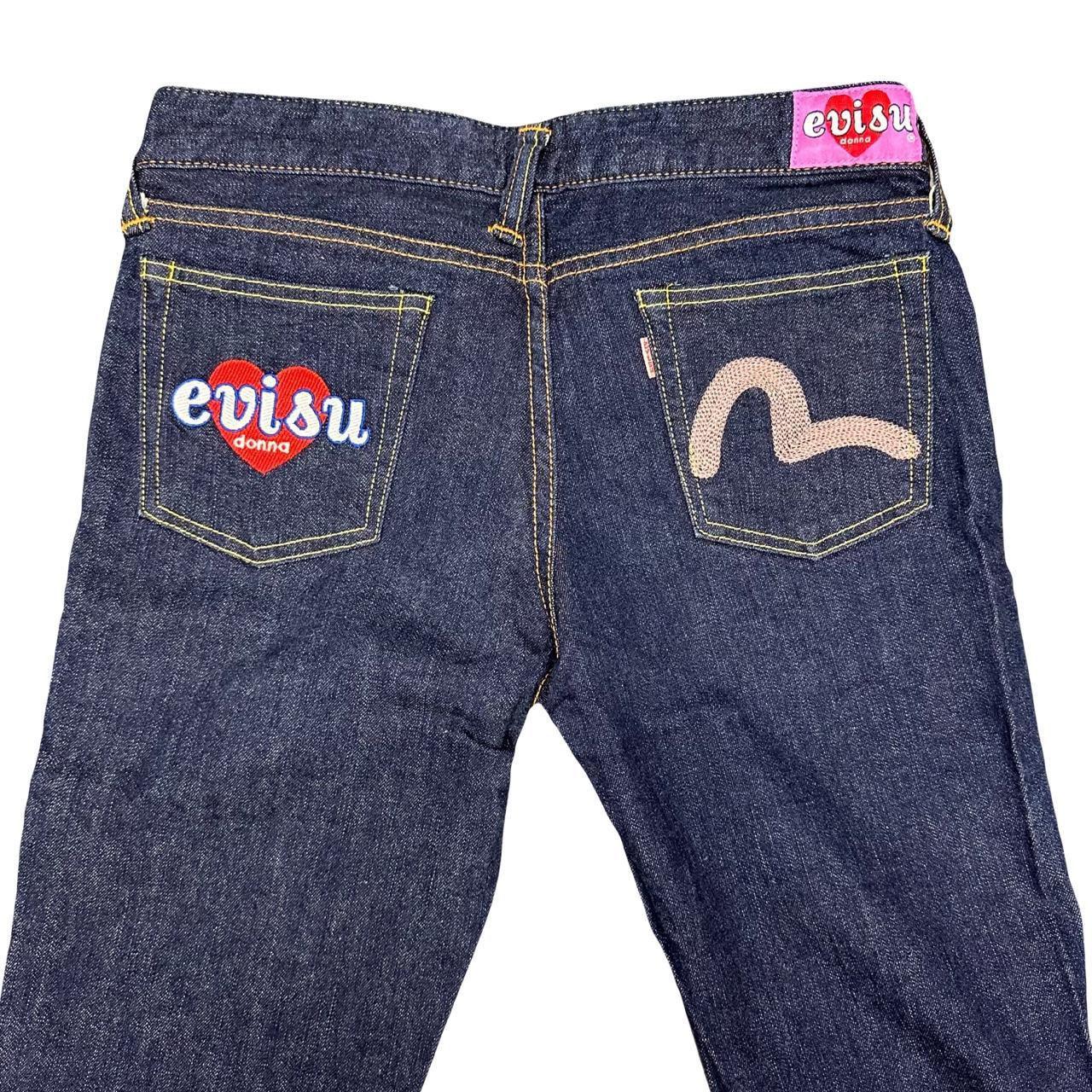 Evisu Selvedge Jeans With Loveheart & Daicock Embroidery ( W28 ) - Known Source