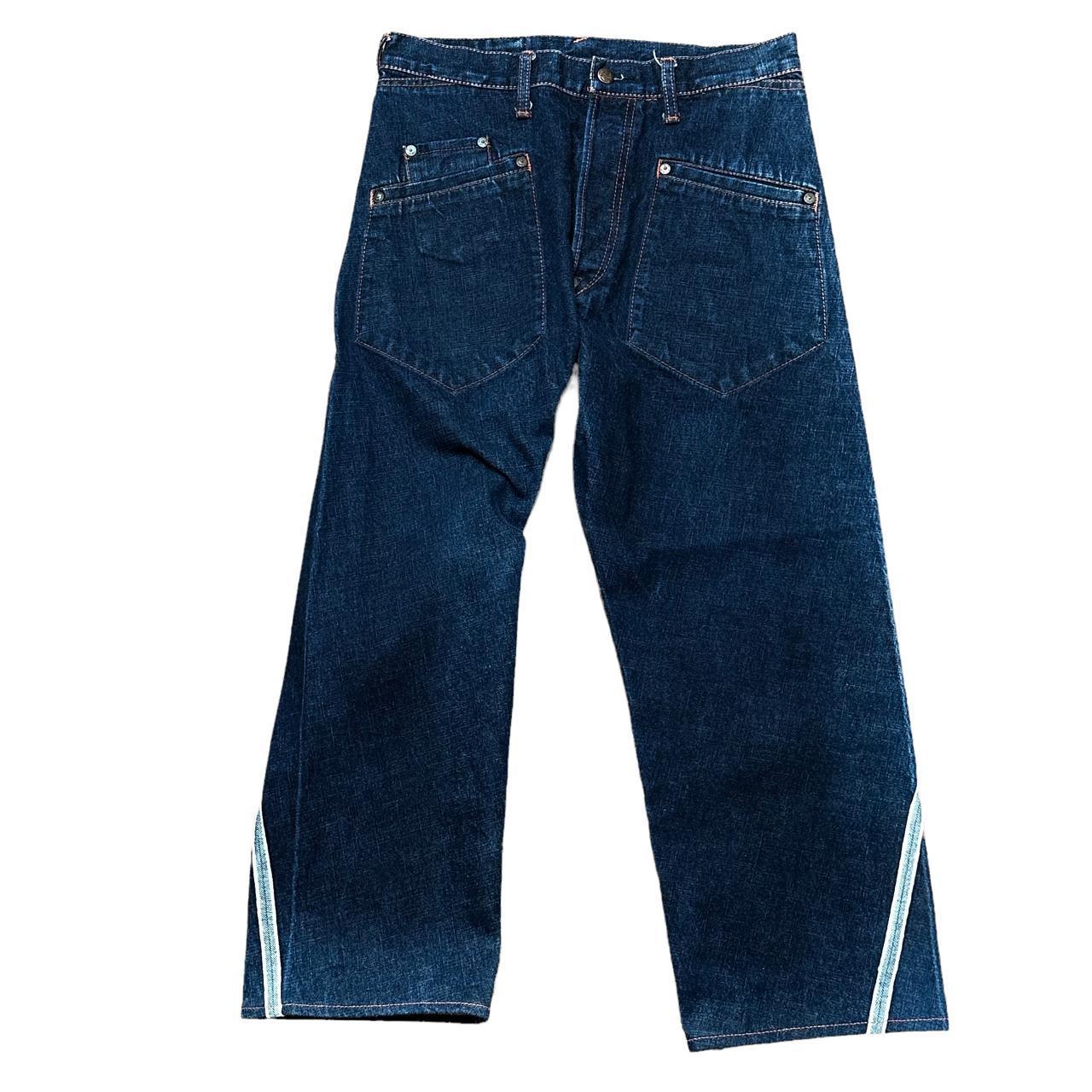 EVISU Straight Pants 2001/EVISU GENES OSAKA/Kai/Button fly Blue Jeans - Known Source