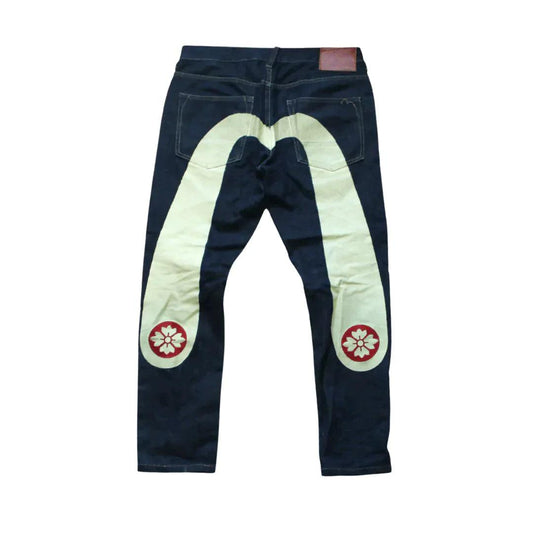 EVISU WHITE PAINTED DIACOCK JEAN - Known Source