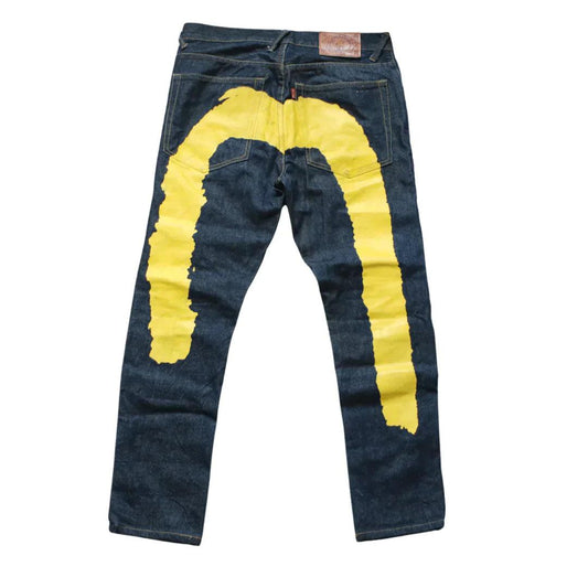 EVISU YELLOW PAINTED DIACOCK JEAN - Known Source