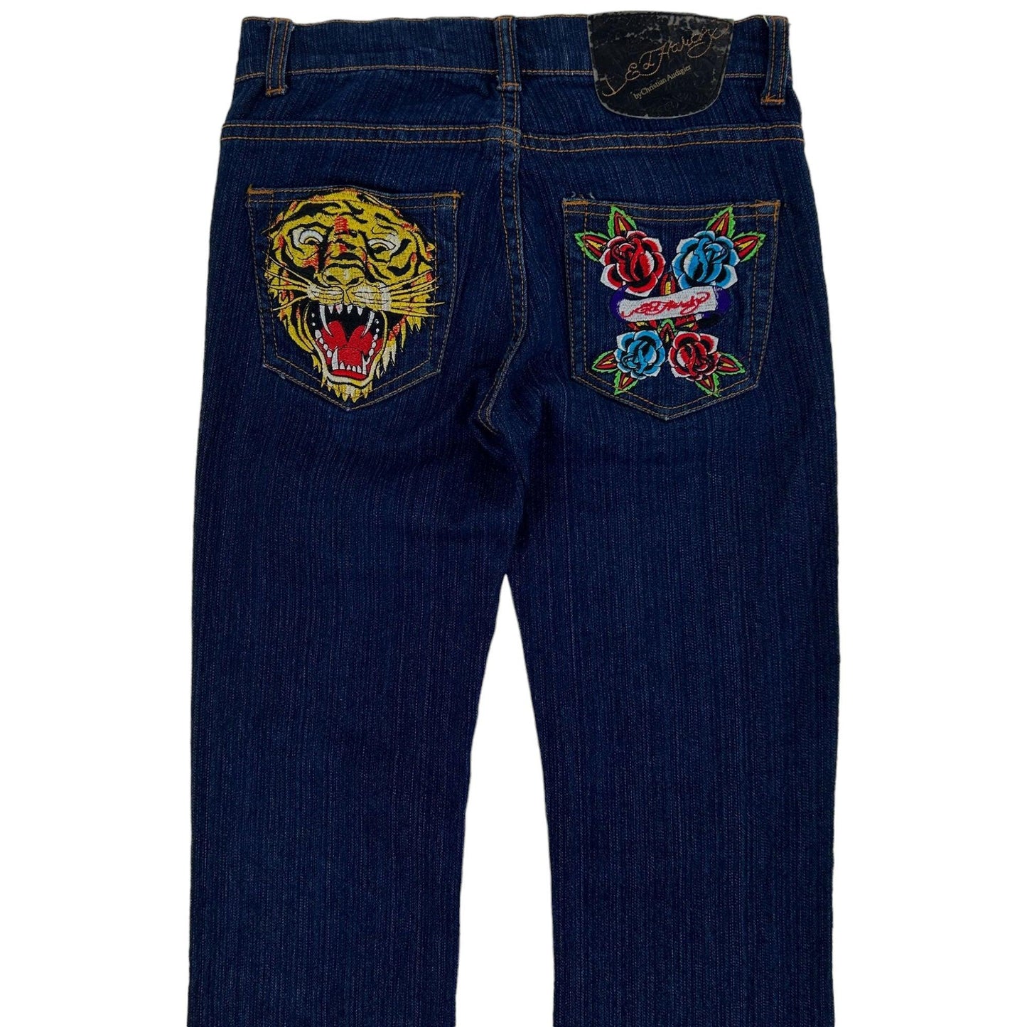 Vintage Ed Hardy Embroidered Low Rise Jeans Women's Size W28 - Known Source
