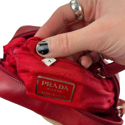 Vintage 1999 Prada Canvas And Leather Cross Body Bag - Known Source