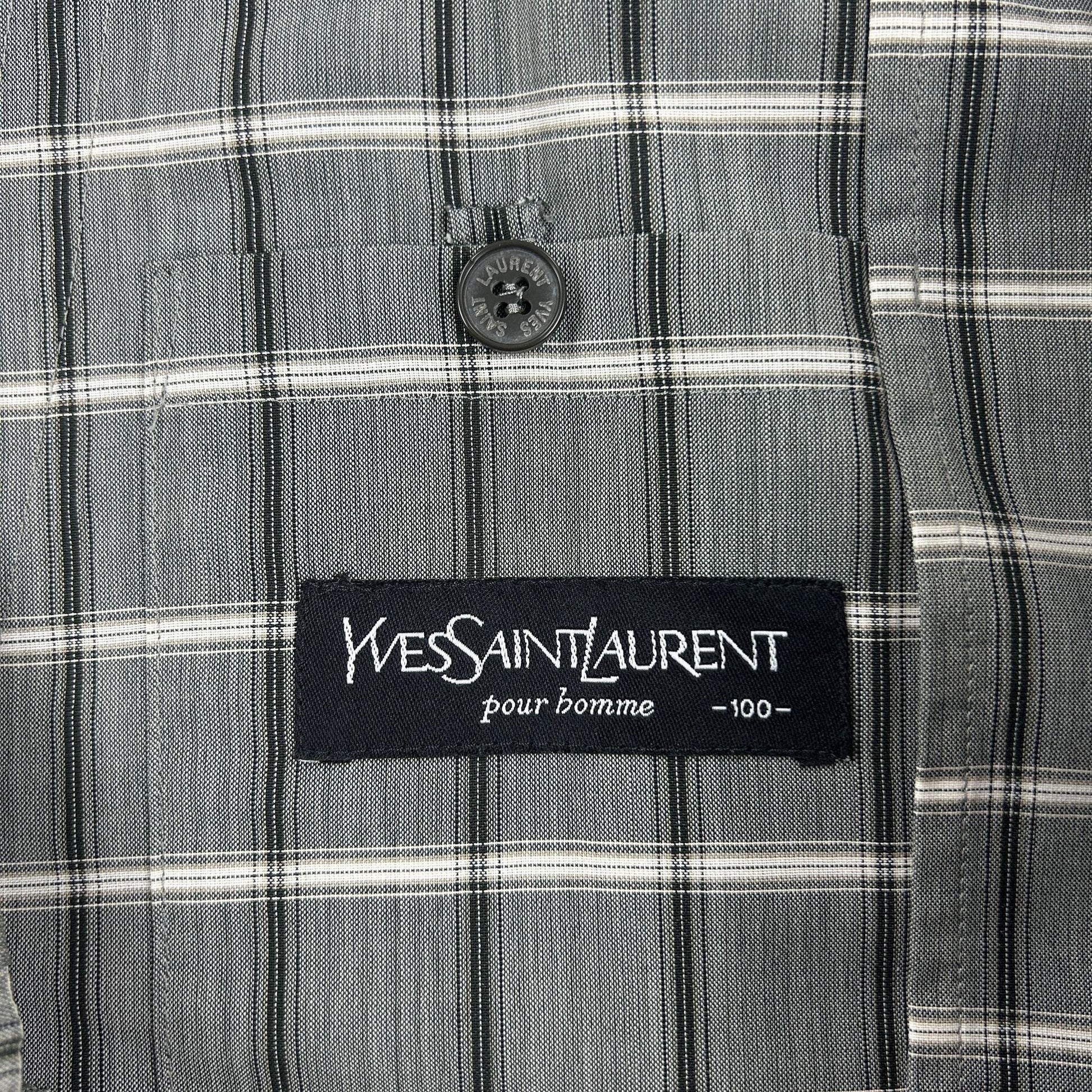 Vintage Yves Saint Laurent Checked Jacket Size L - Known Source