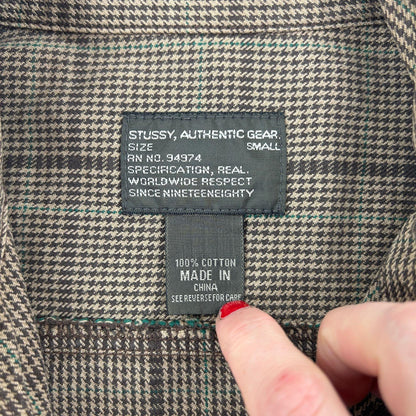 Vintage Stussy Check Pattern Jacket Size L - Known Source