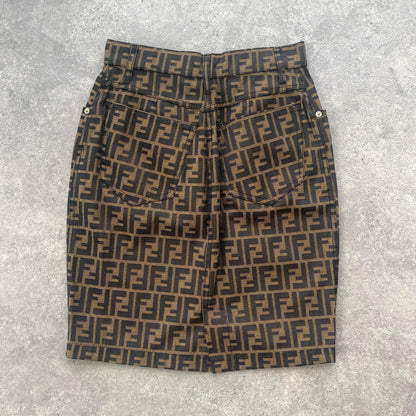 Fendi RARE 2000s zucca monogram pencil skirt (28”x20”) - Known Source