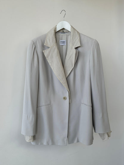 Gianfranco Ferre Forma Detachable Collar Occasion Crepe Blazer - M - Known Source