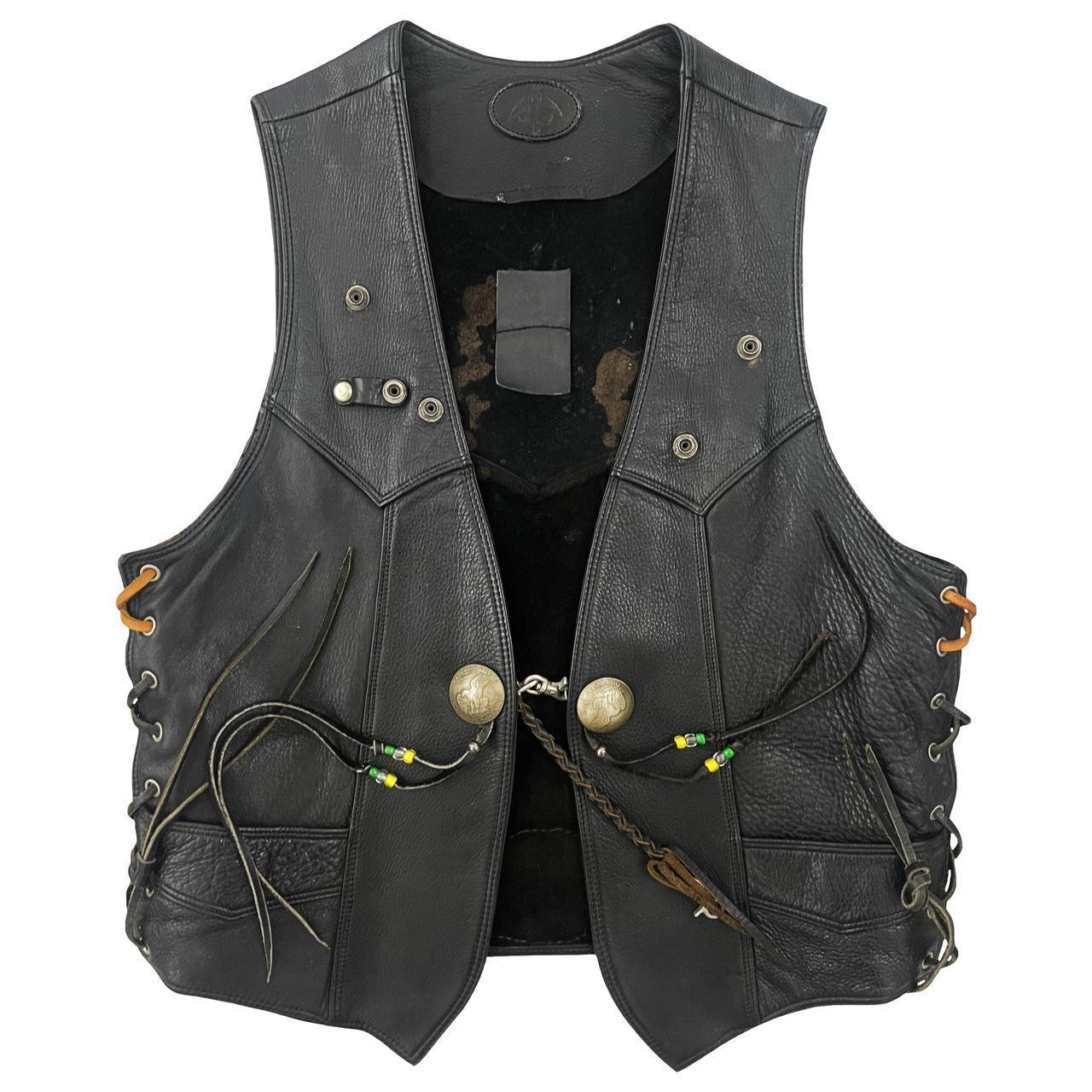 Grateful Dead Leather Biker Vest - Known Source